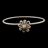 Mr Silverware Tiffany & Co. Paloma Picasso Daisy Flower Sterling Silver Bangle Bracelet