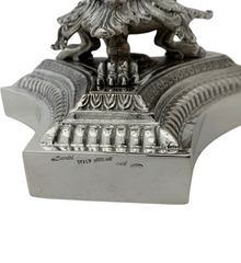 FINE ITALIAN 925 STERLING SILVER HANDMADE ELEGANT FLORAL 6 LIGHT CANDELABRA