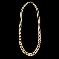 Mr Silverware Two-Tone 18K Rose Gold & 950 Platinum Curb Link Chain Necklace 22.25" - 6.8mm - 37.4g