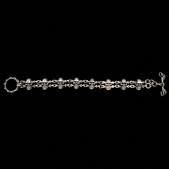 Vintage Sterling Silver Skull Bracelet
