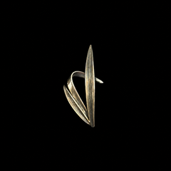Mr Silverware Denmark Modern Sterling Silver Leaf Brooch by Gertrude Engel Rougie for Anton Michelsen