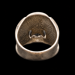 Vintage Sterling Silver Large Skull Gothic Biker Ring Size 12