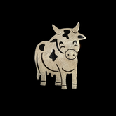 Mr Silverware Mexico Vintage Sterling Silver Cow Brooch Pin