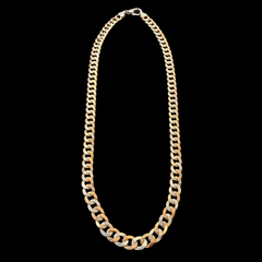 Two-Tone 18K Rose Gold & 950 Platinum Curb Link Chain Necklace 22.25" - 6.8mm - 37.4g