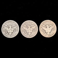 1903-O 1904-O 1905-S Barber Half Dollar 90% Silver Coins - Lot of 3