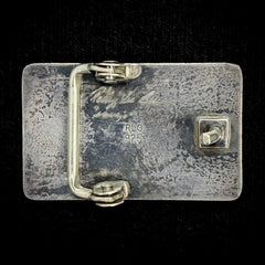 RLG Rodey Lee Guerro Navajo Sterling Silver Turtle Belt Buckle