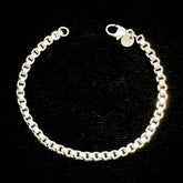 Tiffany & Co. Sterling Silver Venetian Link Box Chain 7.5"