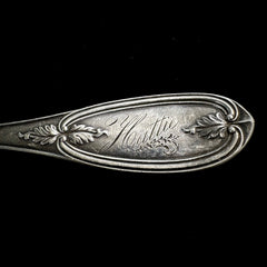 Olive By Tiffany & Co. Antique 19th Century Sterling Silver Etched Fish Server