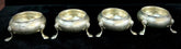 Tiffany & Co. London England Four Vintage Sterling Silver Open Salt Cellars