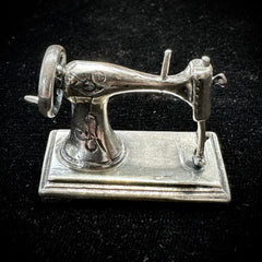 Vintage Miniature Sterling Silver Dollhouse Sewing Machine