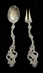 Oldemor By TH. Marthinsen Vintage Sterling Silver Small Spoon & Olive Fork