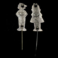 Mexico Vintage Sterling Silver Boy & Girl Brooch Pins