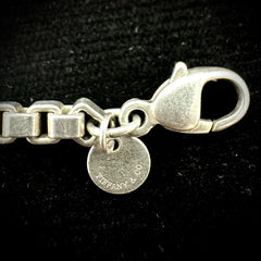 Tiffany & Co. Sterling Silver Venetian Link Box Chain 7.5"