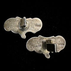 Jennifer Curtis Vintage Navajo Sterling Silver Toggle Cuff Links