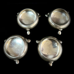 Tiffany & Co. London England Four Vintage Sterling Silver Open Salt Cellars