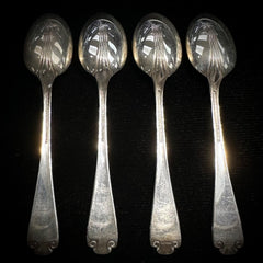 Flemish By Tiffany & Co. Set of 4 Sterling Silver Demitasse Spoons 4"