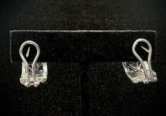 Judith Ripka Sterling Silver Wide Cable Half Hoop Earrings