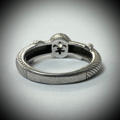 Judith Ripka Thailand Sterling Silver Cubic Zirconia Ring Size 7.75