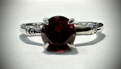 John Hardy Silver Ring With Garnet