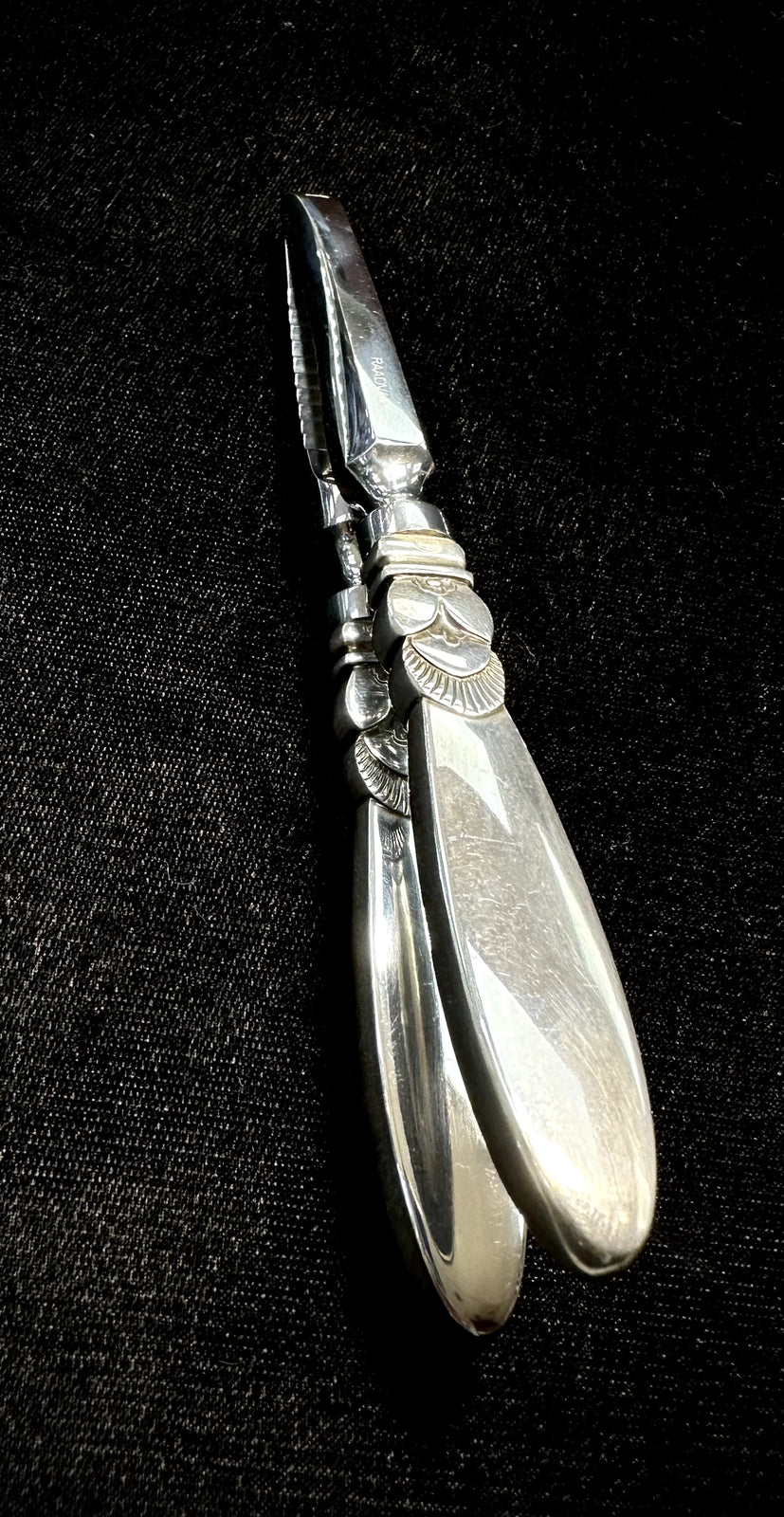 Cactus By Georg Jensen Denmark Sterling Silver Grip Nut Cracker 6 1/8"