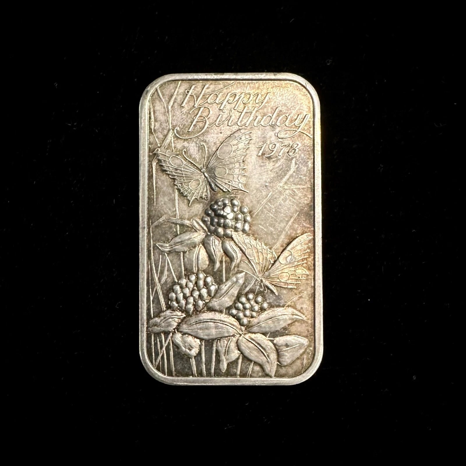 1978 Madison Mint Happy Birthday 1 oz Fine Silver Art Bar