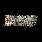 Mexico Vintage Sterling Silver Wide Panel Bracelet
