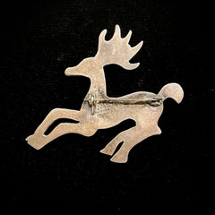 Vintage Mexico Sterling Silver Handmade Elk Deer Pin/Brooch