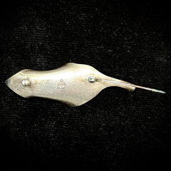 Vintage Denmark Anton Michelsen by Gertude Rougie Sterling Leaf Pin/Brooch