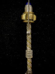 Vintage TP-112 MEXICO 925 Sterling Silver & Brass Pin Brooch