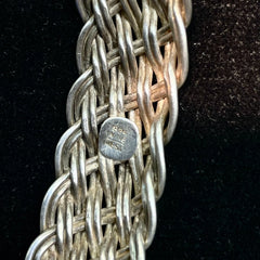 Nine West Sterling Silver Woven Bracelet