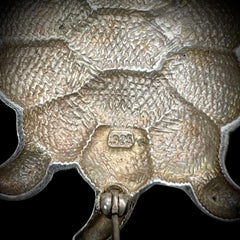 Vintage Sterling Silver Turtle Pin Brooch