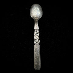 Georg Jensen Vintage Sterling Silver Scroll Mocha Spoon 3.5"