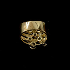 Thailand FAS Gold Plated Sterling Silver Ring With Cubic Zirconias - Size 6
