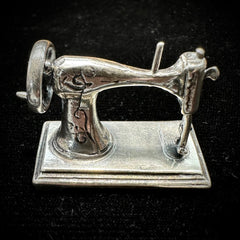 Vintage Miniature Sterling Silver Dollhouse Sewing Machine