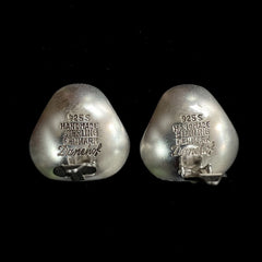 Danehof Denmark Handmade Sterling Silver Modernist Ear-Clips