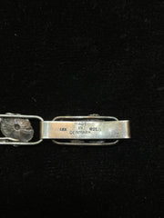 Vintage ARK Made in Denmark Sterling Silver Floral Bracelet 7.5"