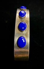 Mexico TF-57 Vintage Sterling Silver Bangle Lapis Lazuli