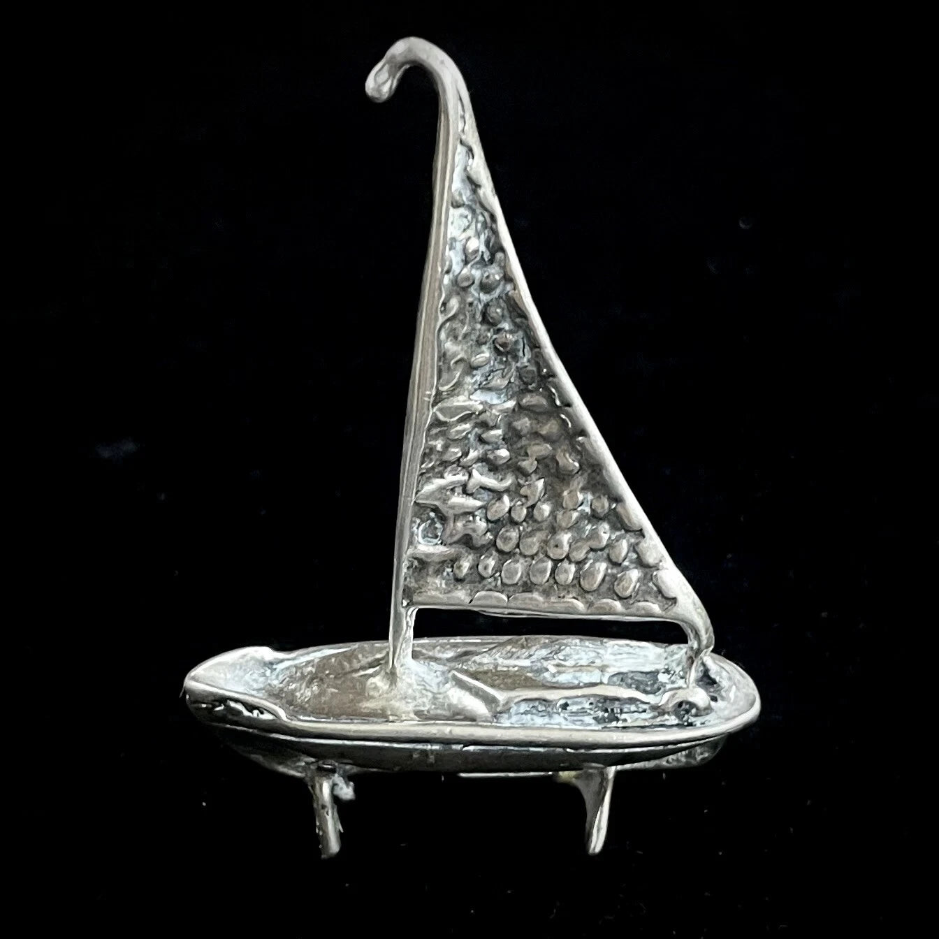 Vintage 800 Silver Miniature Sail Boat