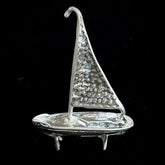 Vintage 800 Silver Miniature Sail Boat