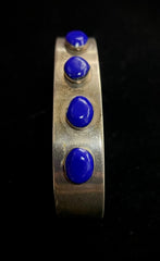 Mexico TF-57 Vintage Sterling Silver Bangle Lapis Lazuli