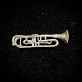Vintage Miniature Sterling Silver 3D Trumpet Figure Instrument