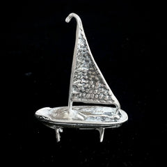 Vintage 800 Silver Miniature Sail Boat