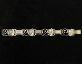 Denmark Vintage Sterling Silver Leaf Bracelet 7"