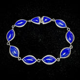 China BBJ 925 Sterling Silver Bracelet With Lapis Lazuli 7.5"