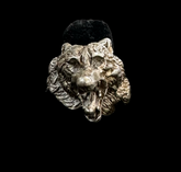 Vintage Sterling Silver 3D Wolf Ring Size 6.75