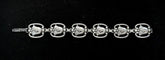 Danecraft Felch Vintage Sterling Silver Tulip Link Panel Bracelet 7.5"