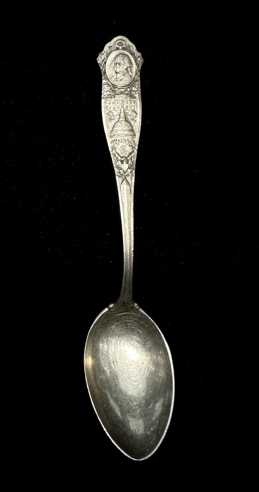 Vintage George Washington Sterling Silver Souvenir Spoon