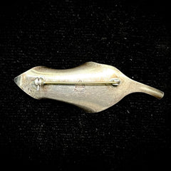 Vintage Denmark Anton Michelsen by Gertude Rougie Sterling Leaf Pin/Brooch