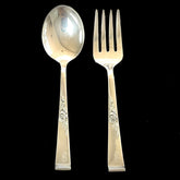 Classic Rose By Reed & Barton Sterling Silver Baby Spoon & Fork - Monogram