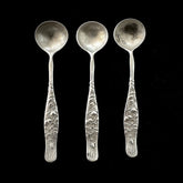 Vine By Tiffany & Co. Set of Three Antique Sterling Silver Salt Spoons